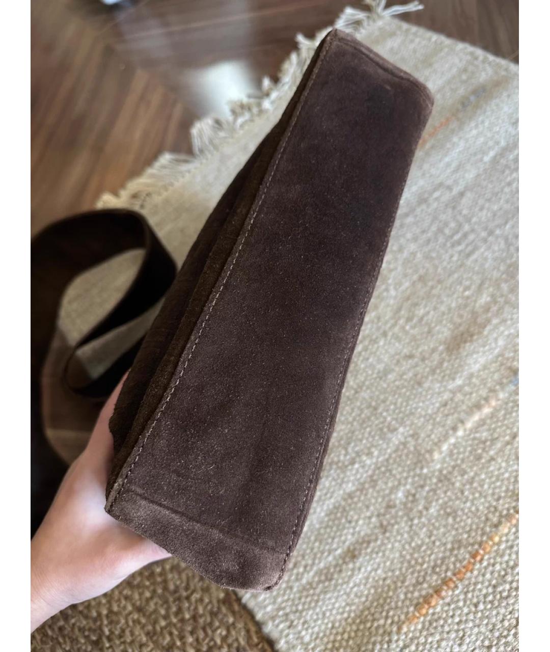 FENDI Коричневая замшевая сумка через плечо, фото 8