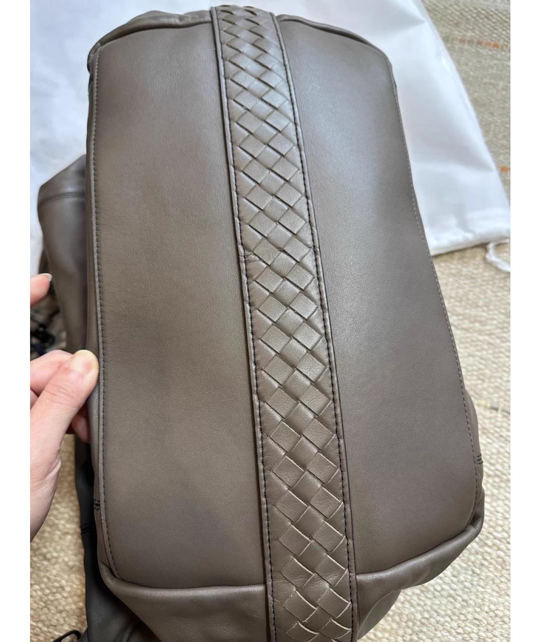 BOTTEGA VENETA Бежевая кожаная сумка через плечо, фото 7