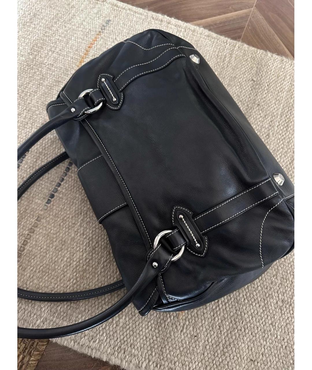 CHRISTIAN DIOR Черная кожаная сумка через плечо, фото 5