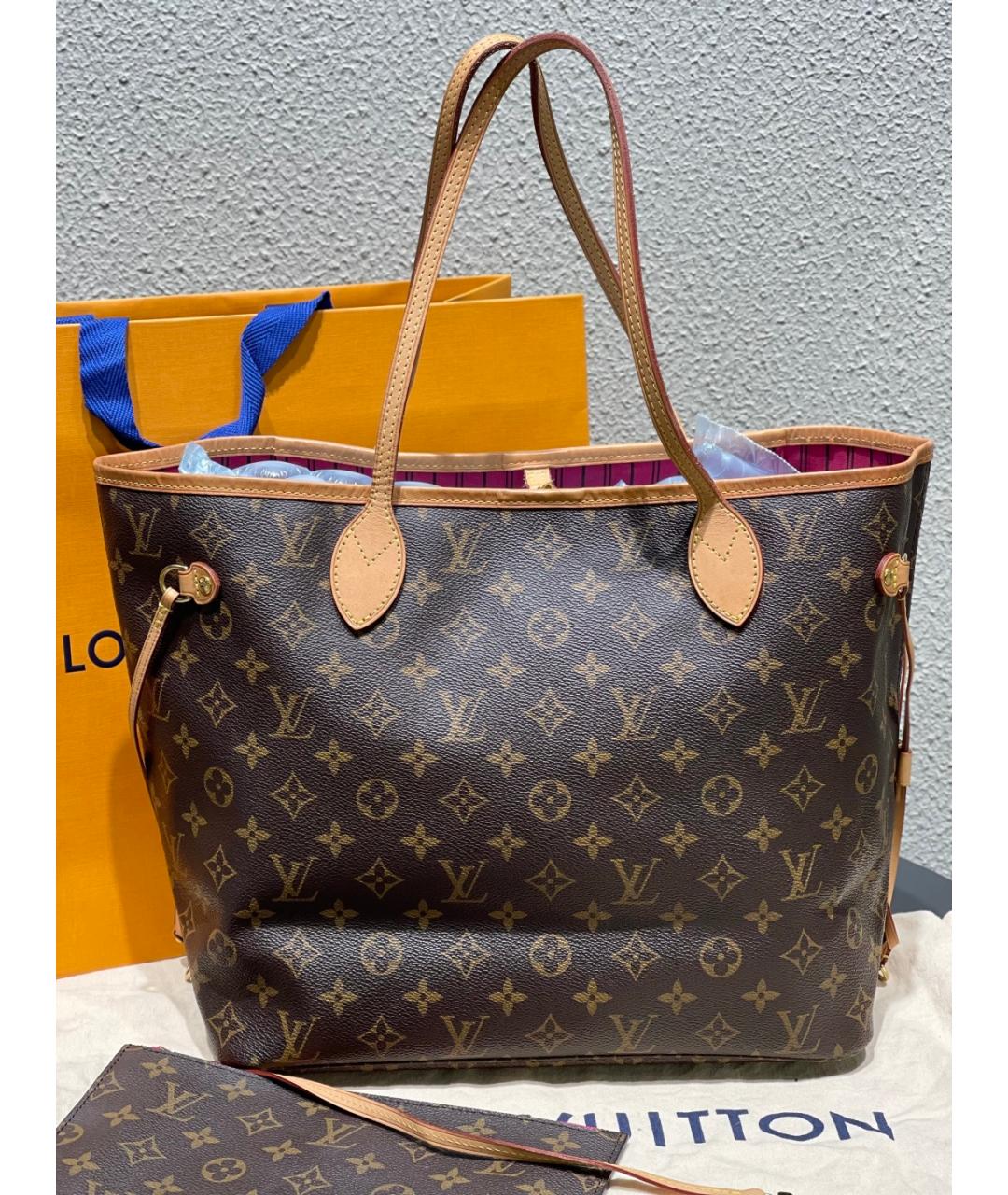 LOUIS VUITTON Коричневая сумка тоут, фото 10