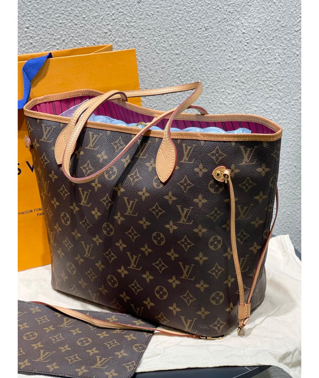 LOUIS VUITTON Коричневая сумка тоут, фото 3
