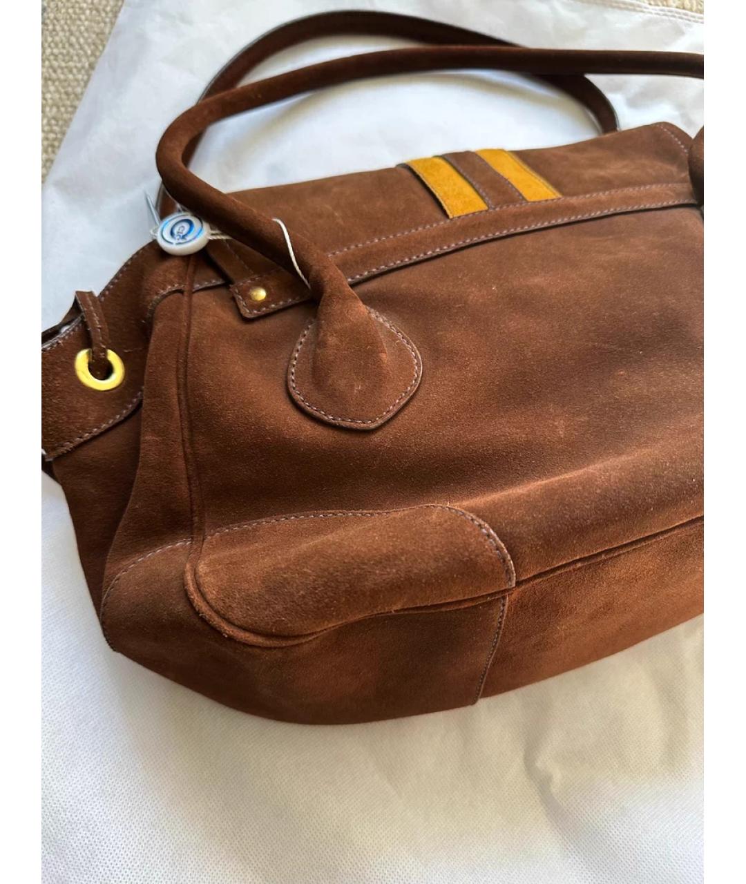 PRADA Коричневая замшевая сумка через плечо, фото 7