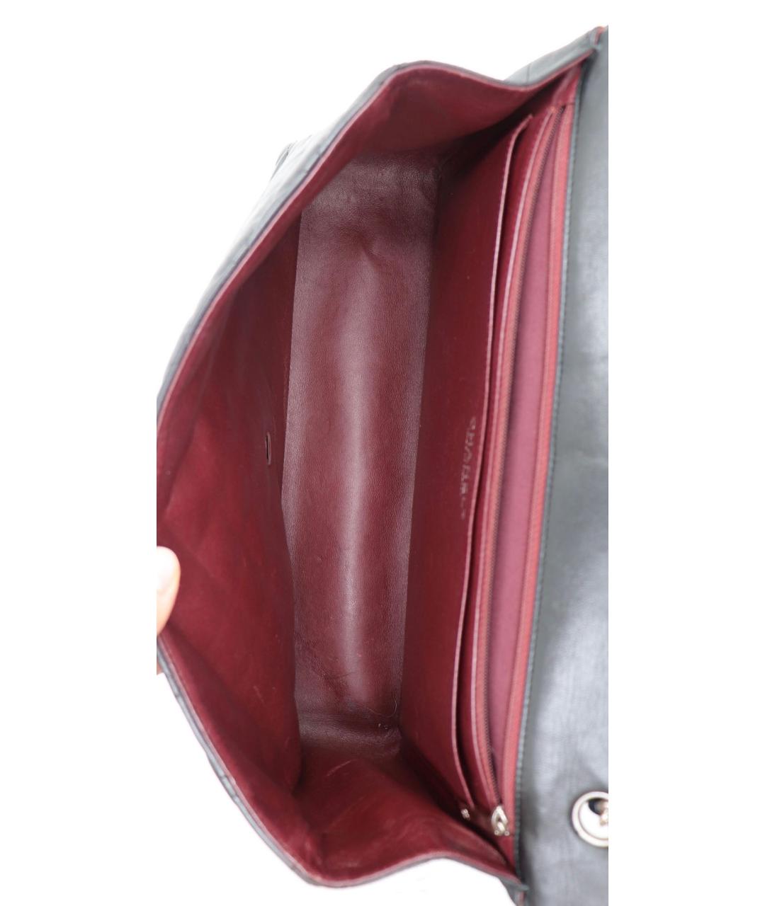 CHANEL Черная кожаная сумка через плечо, фото 7