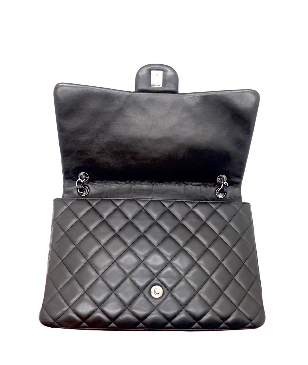 CHANEL Черная кожаная сумка через плечо, фото 6