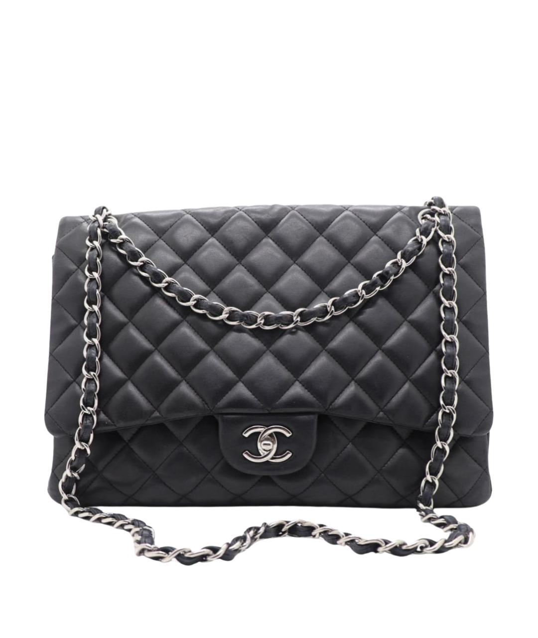 CHANEL Черная кожаная сумка через плечо, фото 1