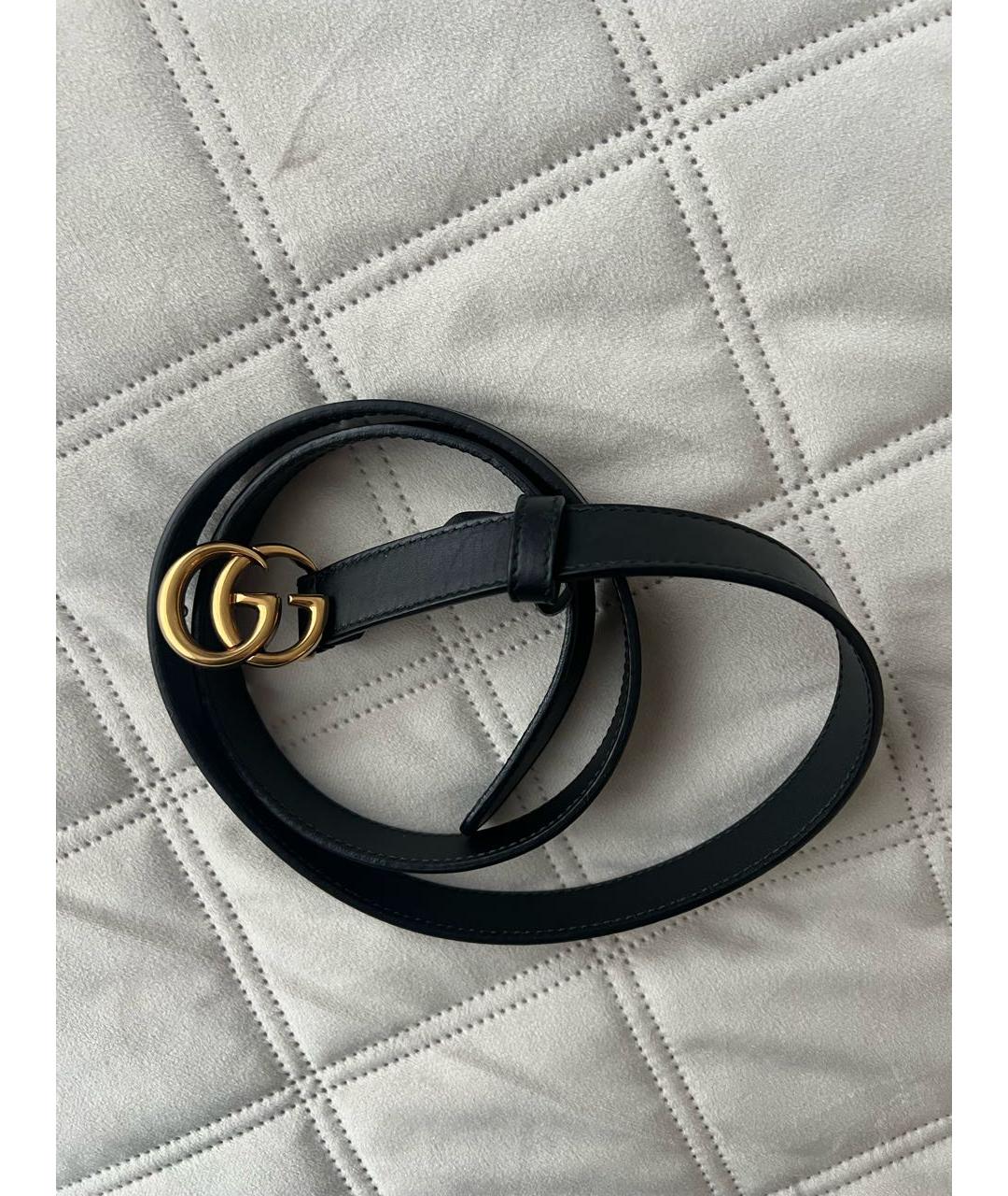 GUCCI Черный кожаный ремень, фото 4