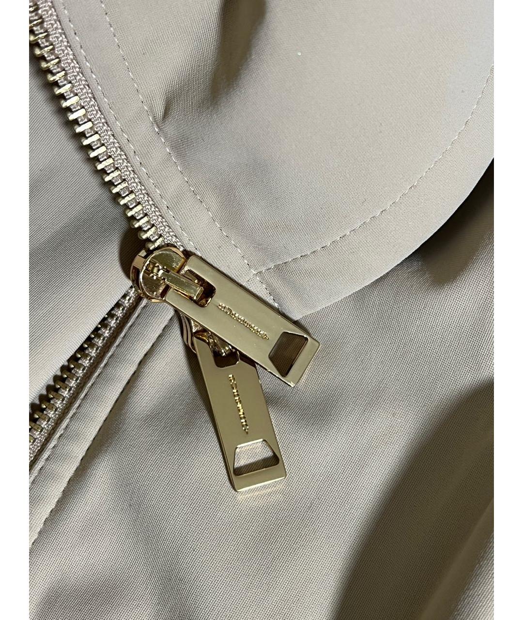 BURBERRY Бежевое полиэстеровое коктейльное платье, фото 8