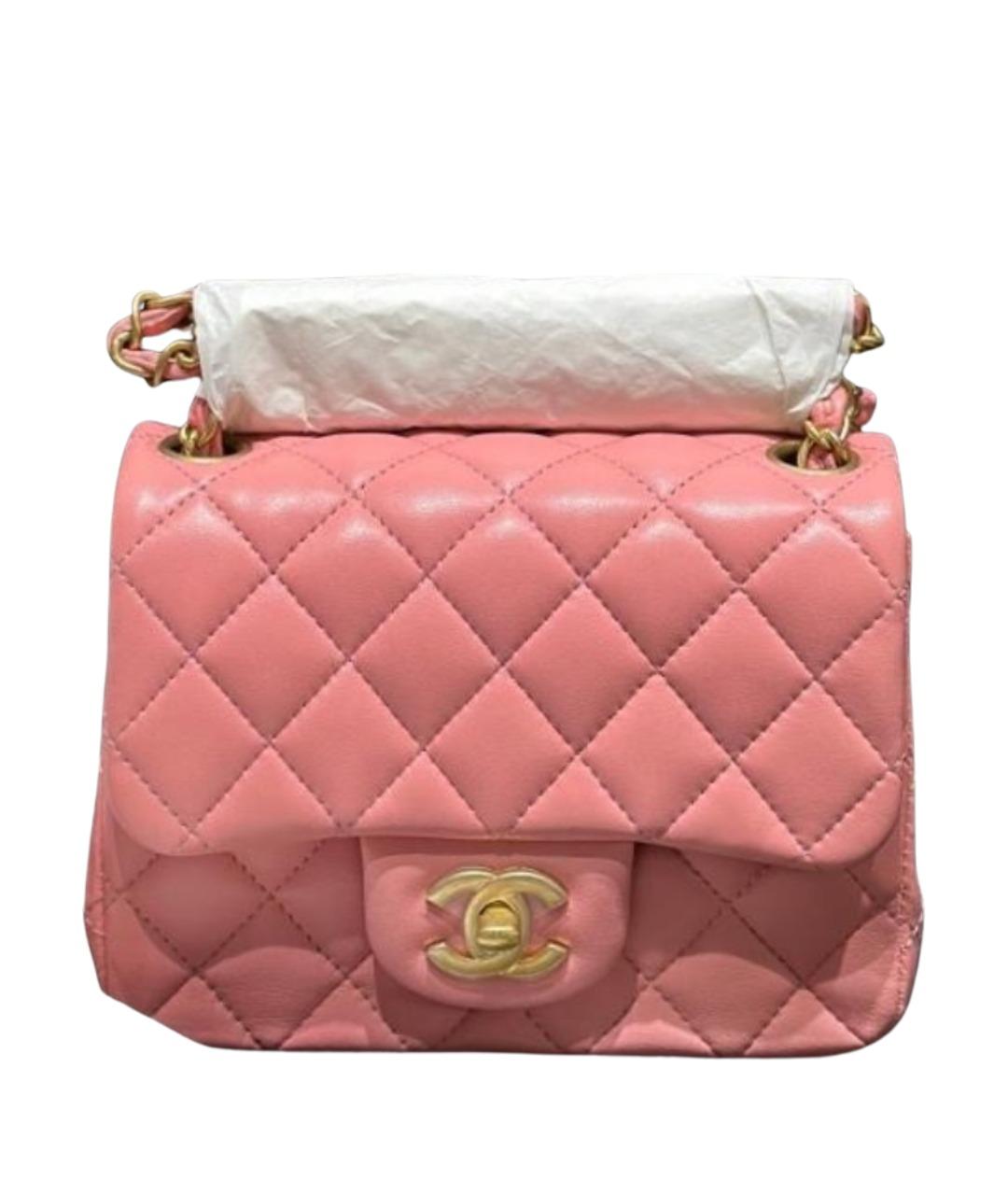 CHANEL Розовая кожаная сумка через плечо, фото 1