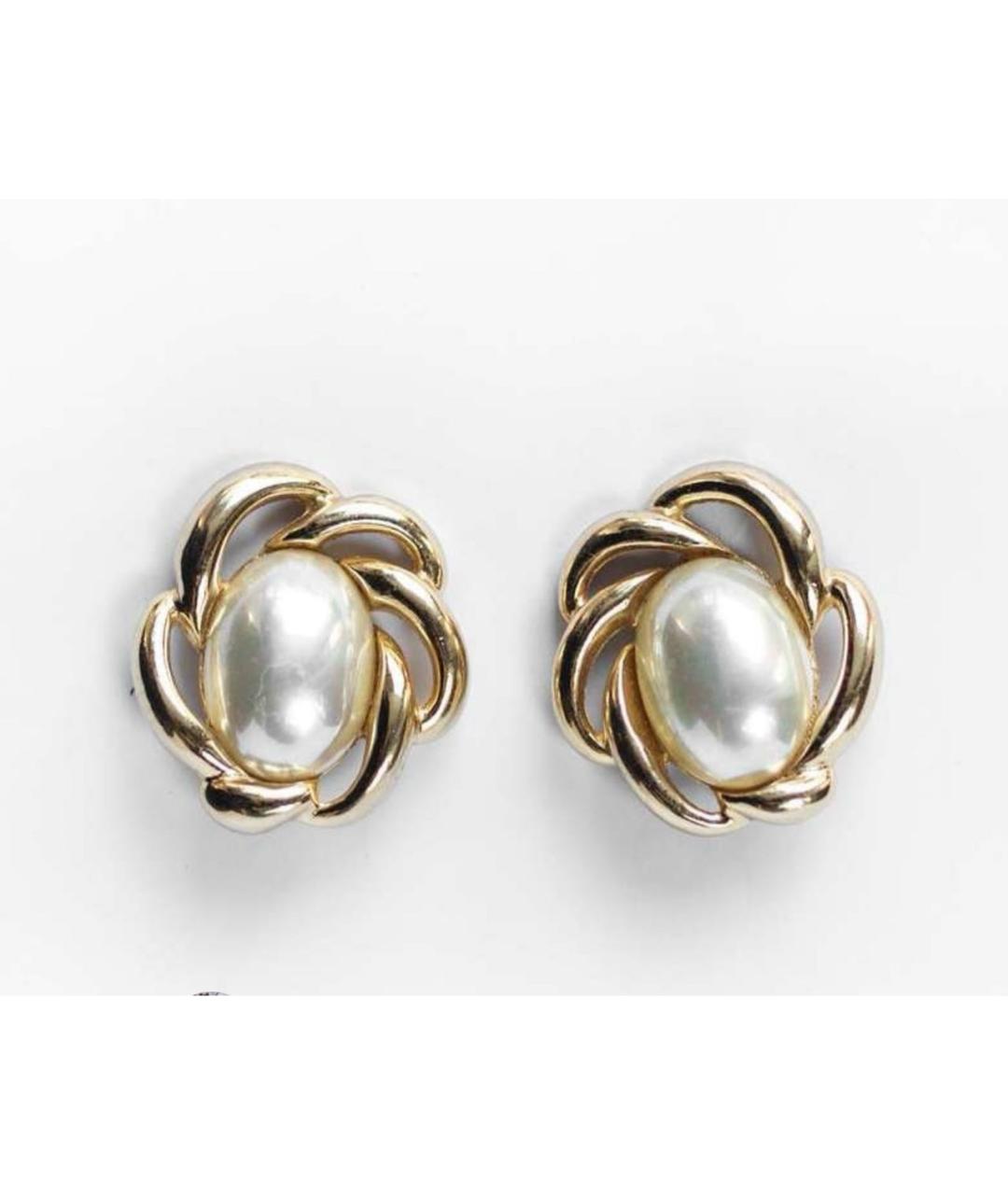 CHRISTIAN DIOR Золотые латунные клипсы, фото 4