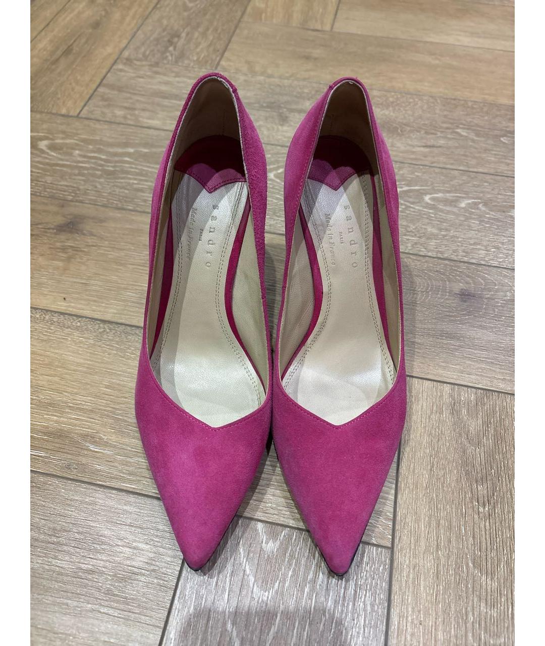 SANDRO Фуксия замшевые туфли, фото 2