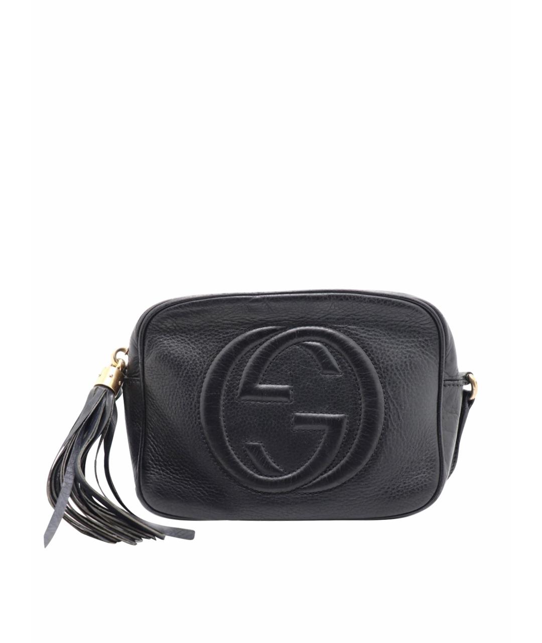 GUCCI Темно-синяя кожаная сумка через плечо, фото 1