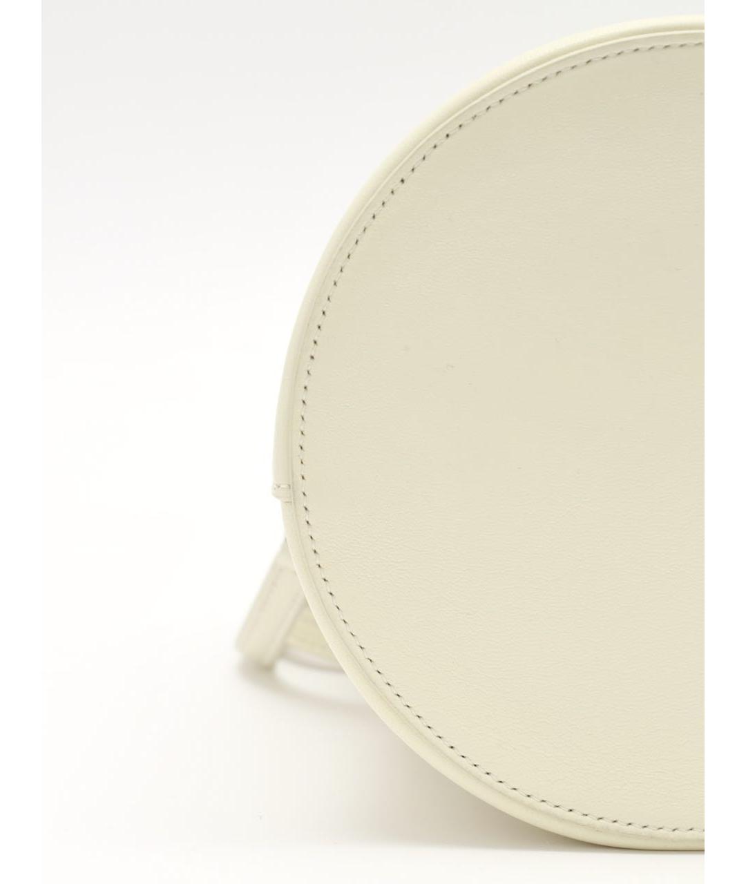 JIL SANDER Бежевая кожаная сумка с короткими ручками, фото 5