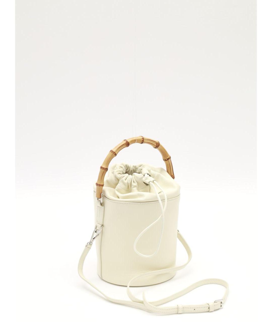 JIL SANDER Бежевая кожаная сумка с короткими ручками, фото 2