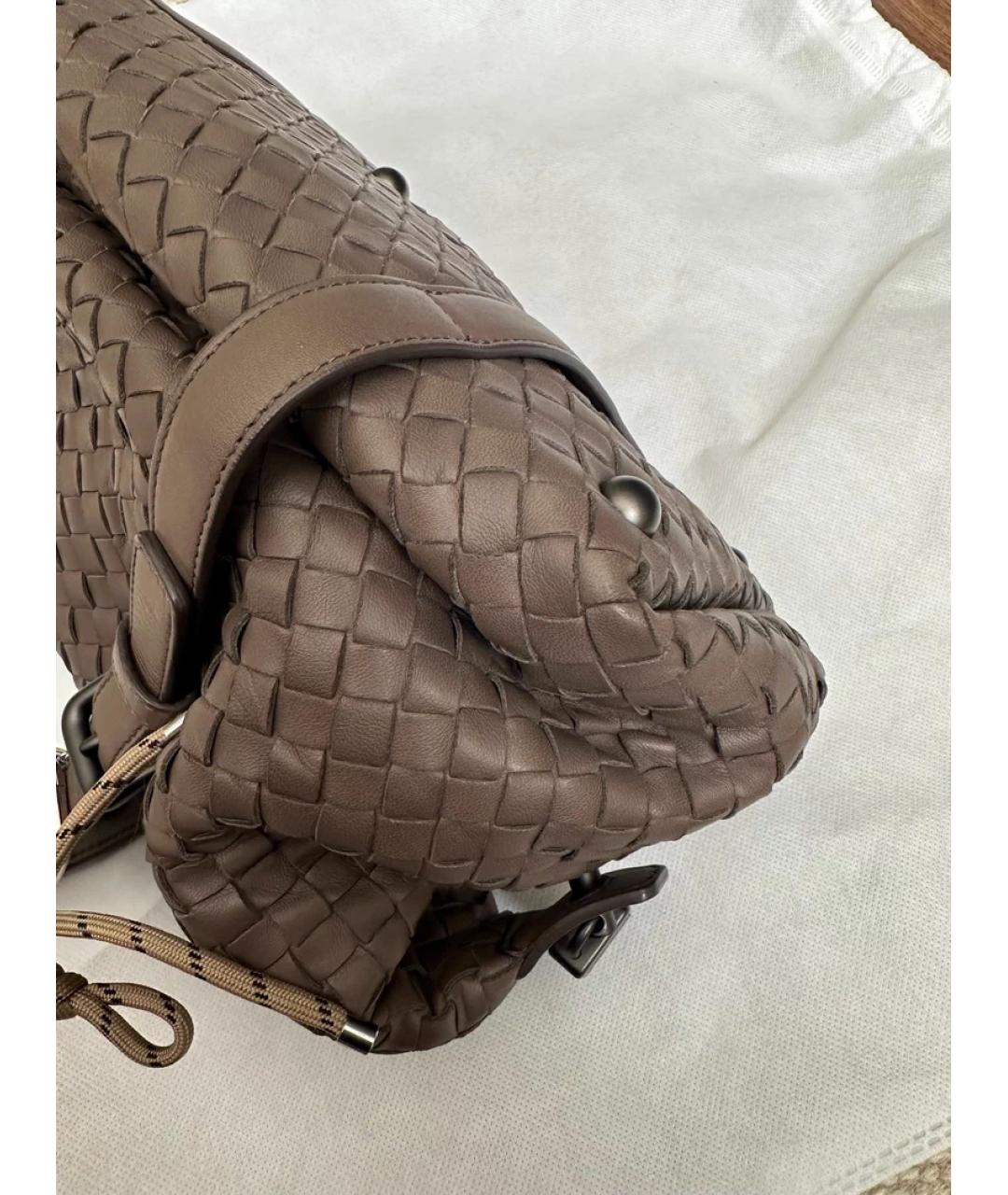 BOTTEGA VENETA Серая кожаная сумка через плечо, фото 5