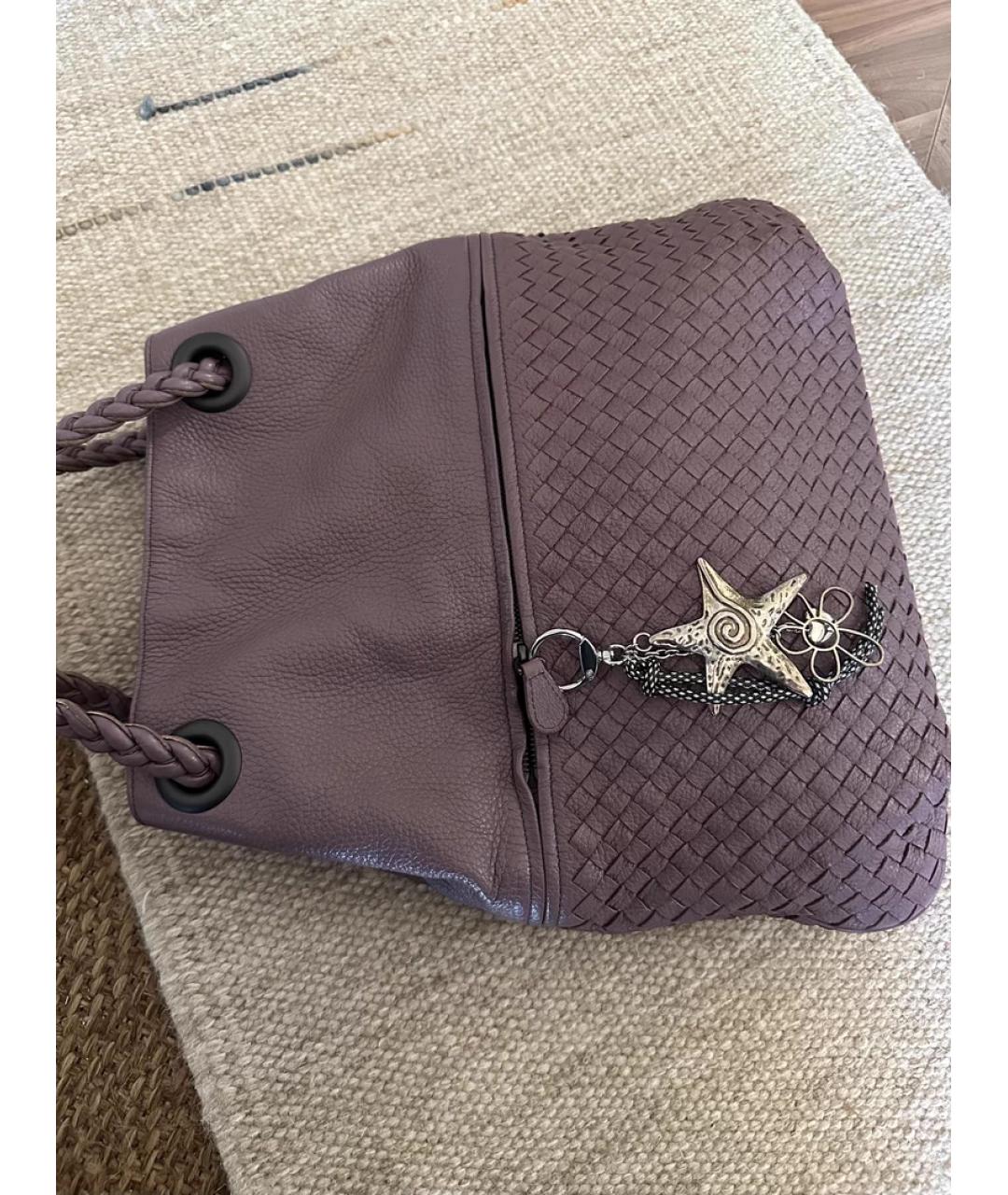 BOTTEGA VENETA Розовая кожаная сумка через плечо, фото 4