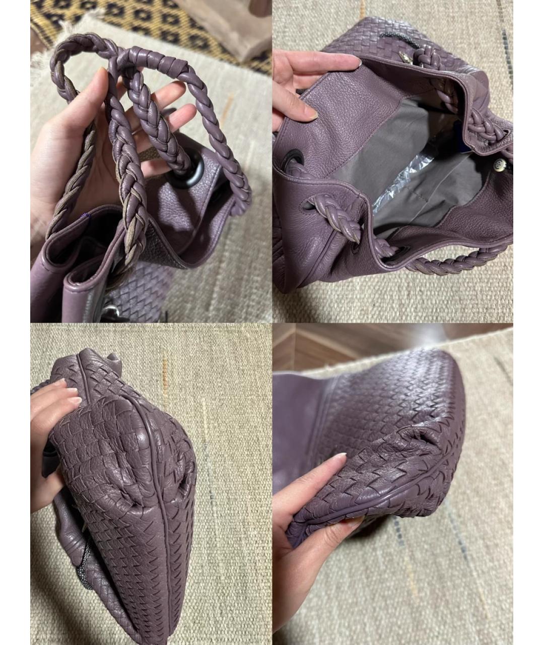 BOTTEGA VENETA Розовая кожаная сумка через плечо, фото 7