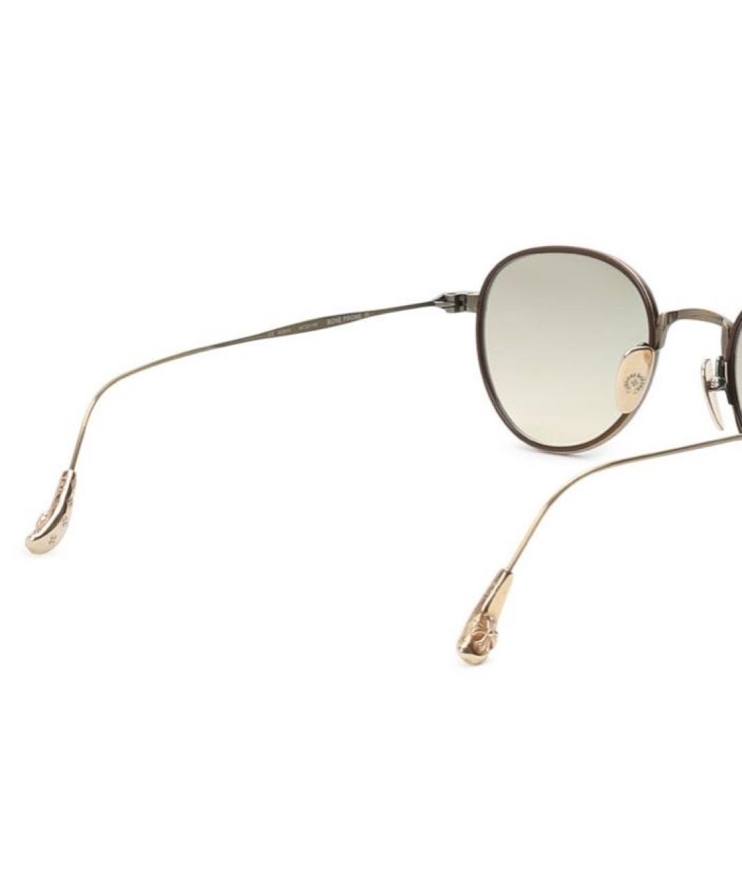 CHROME HEARTS Коричневые металлические солнцезащитные очки, фото 7