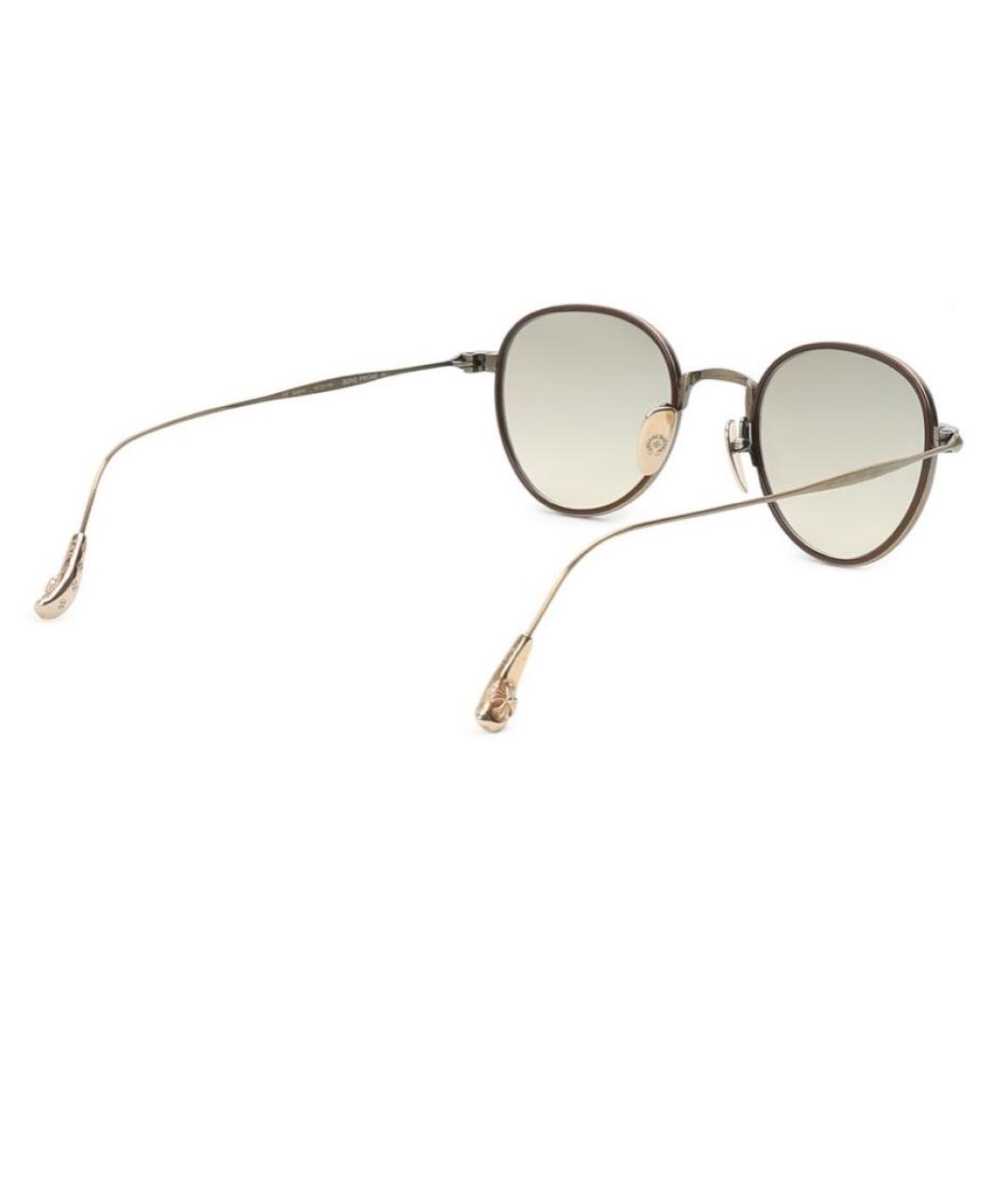 CHROME HEARTS Коричневые металлические солнцезащитные очки, фото 5