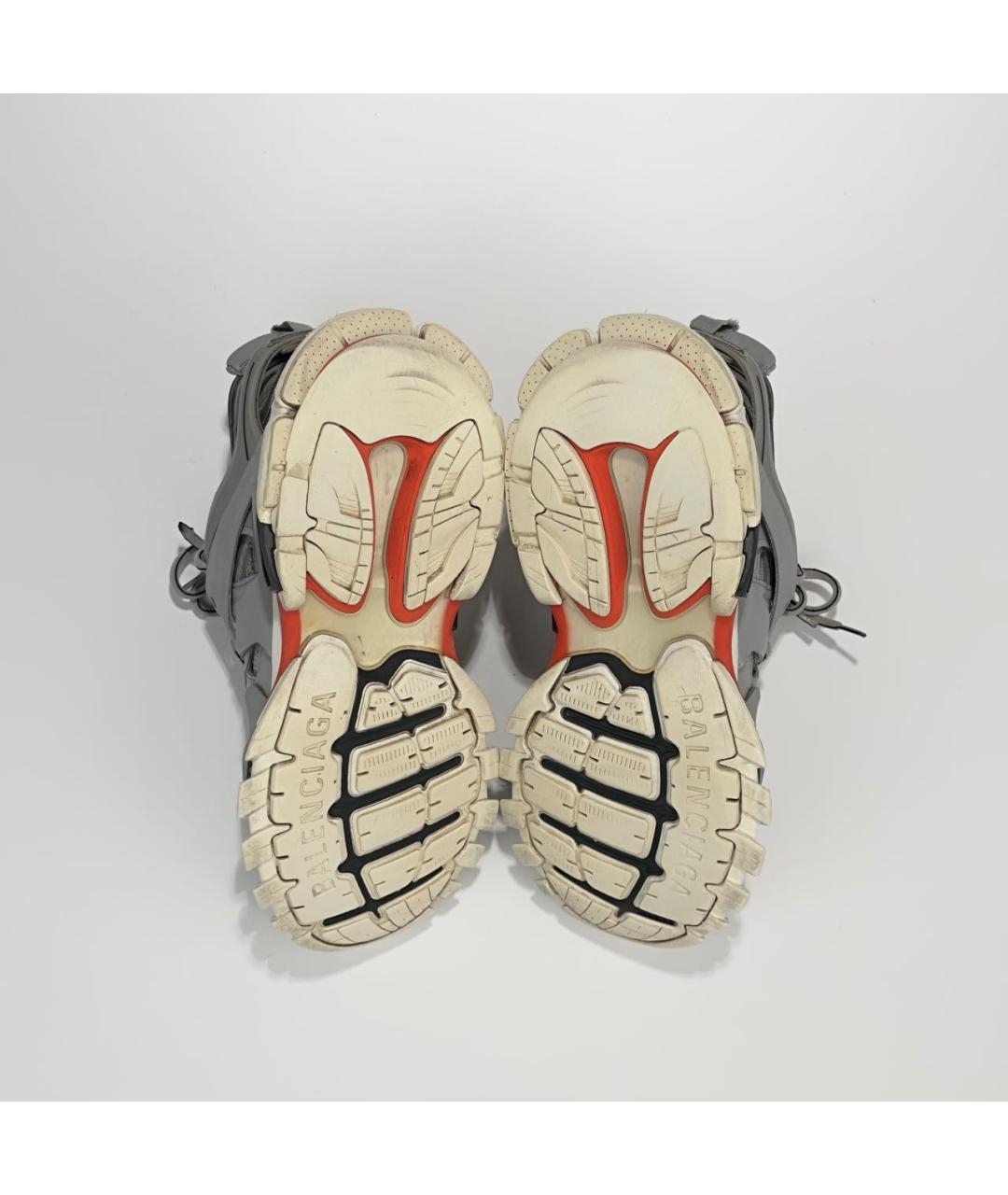 BALENCIAGA Серые резиновые низкие кроссовки / кеды, фото 4