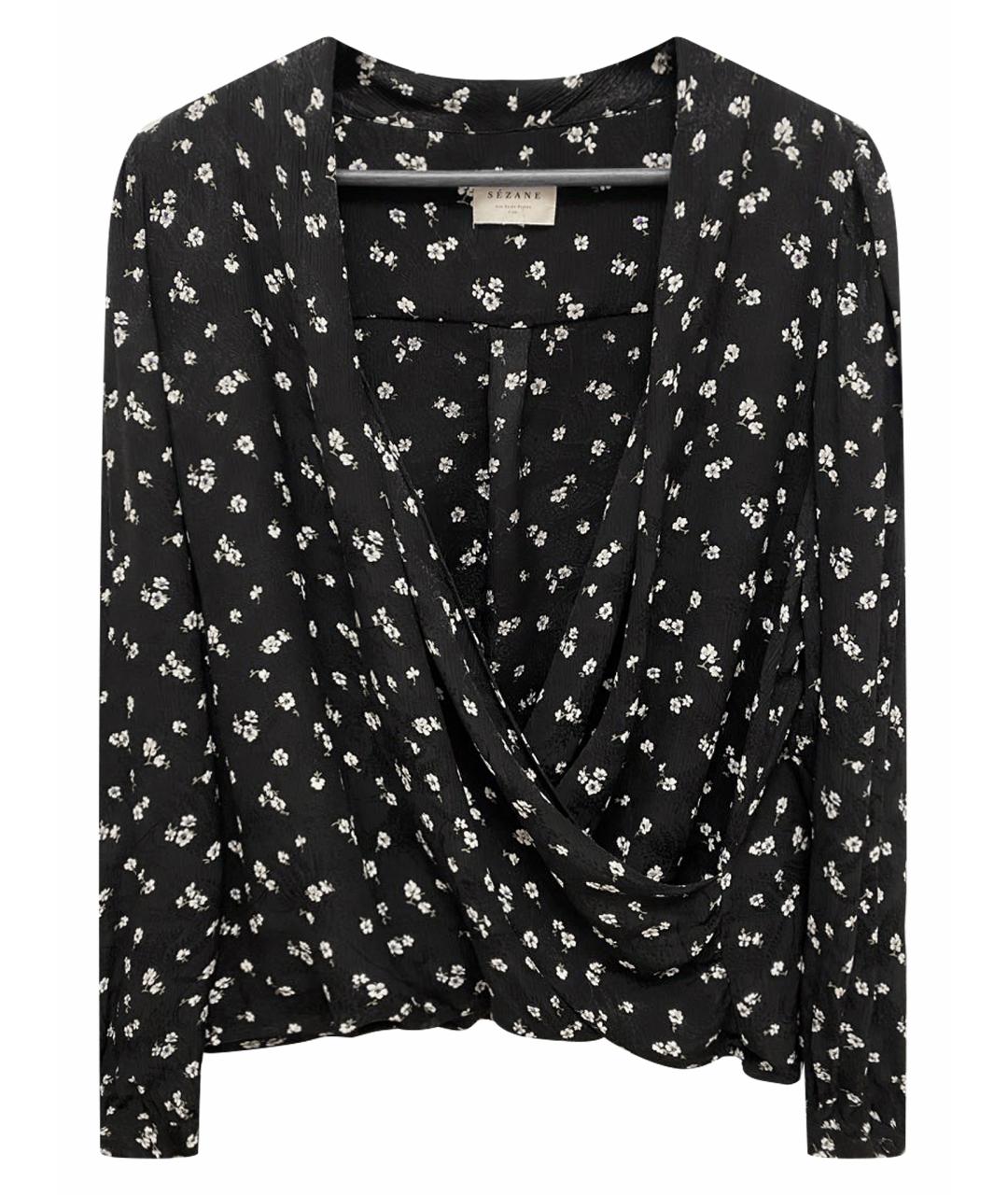 Sezane Черная вискозная блузы, фото 10