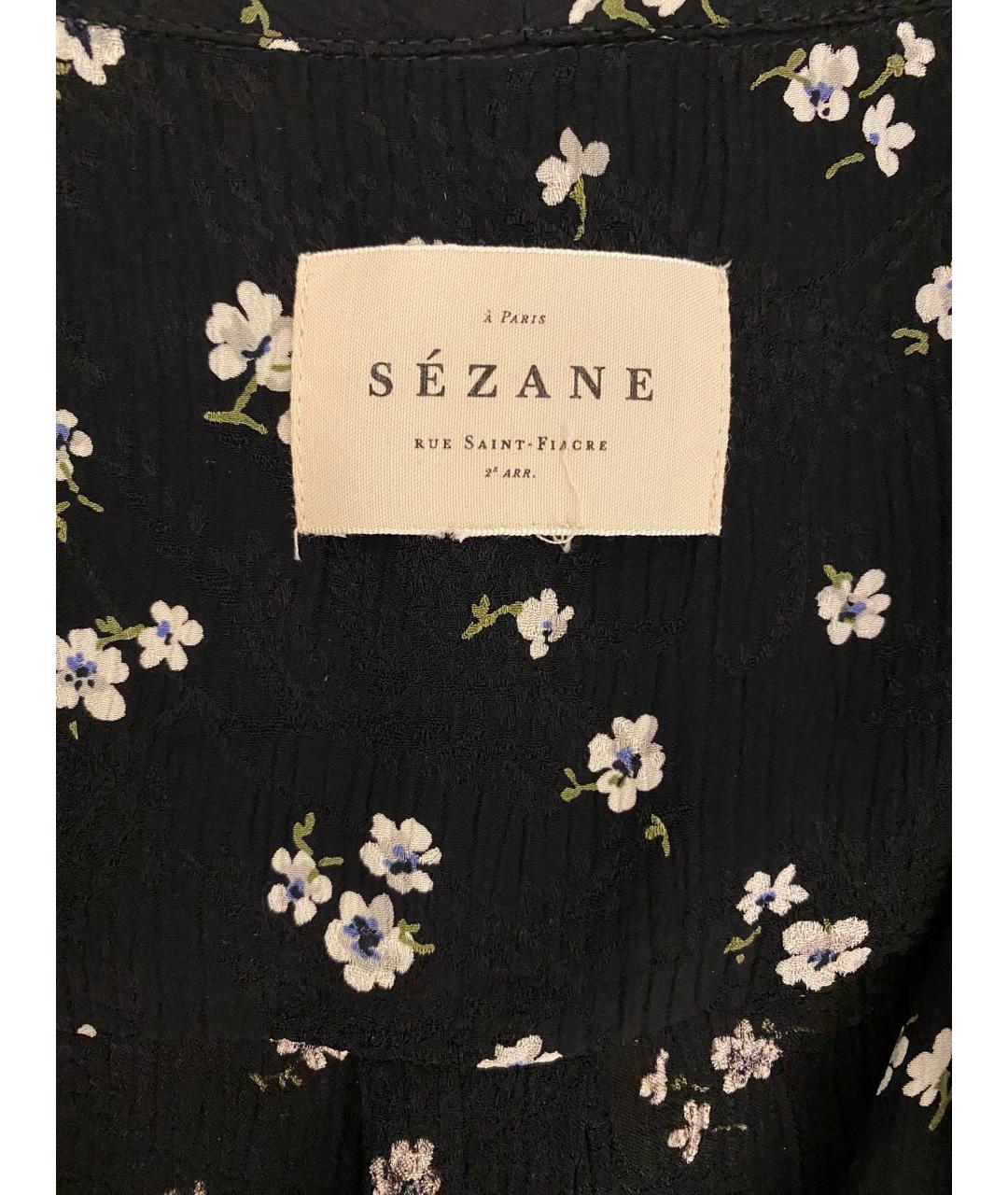 Sezane Черная вискозная блузы, фото 3