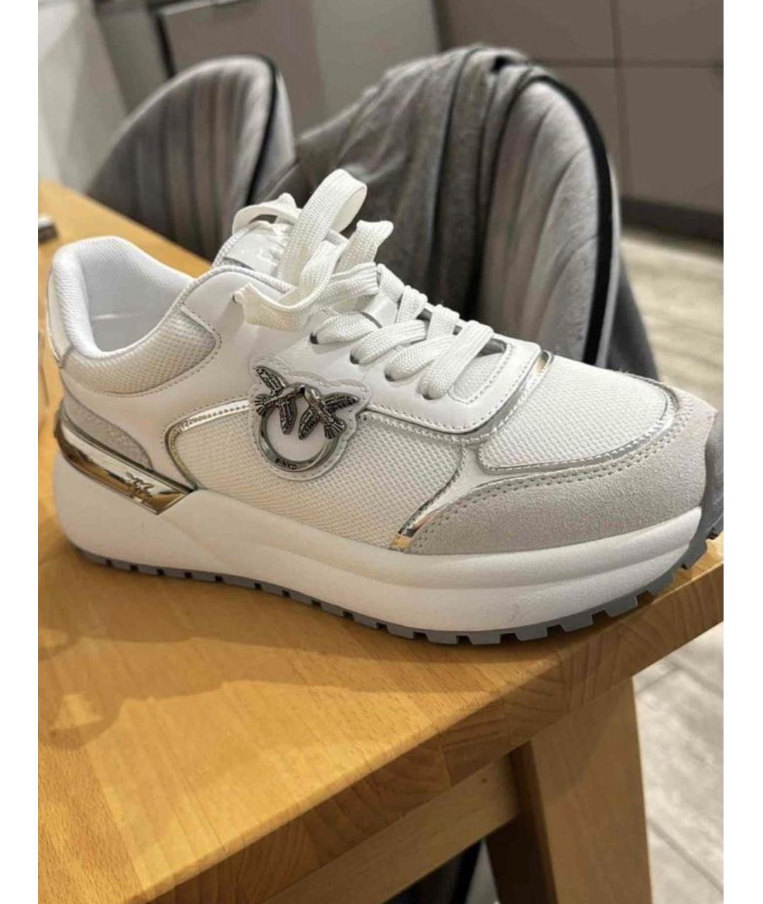 PINKO Белые кожаные кроссовки, фото 3