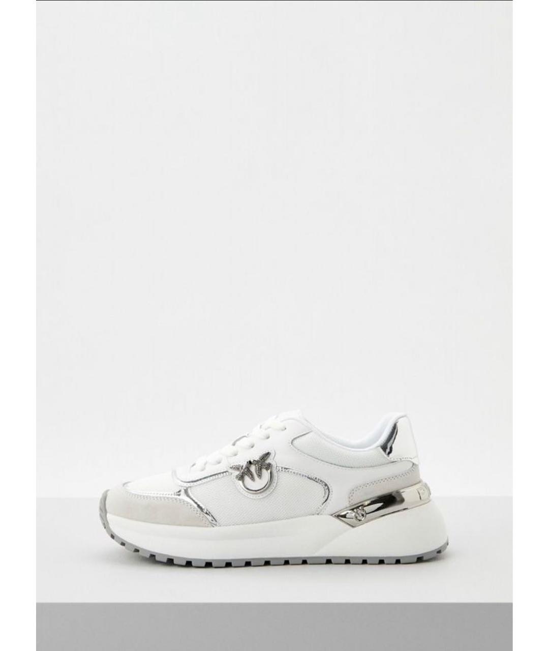 PINKO Белые кожаные кроссовки, фото 5