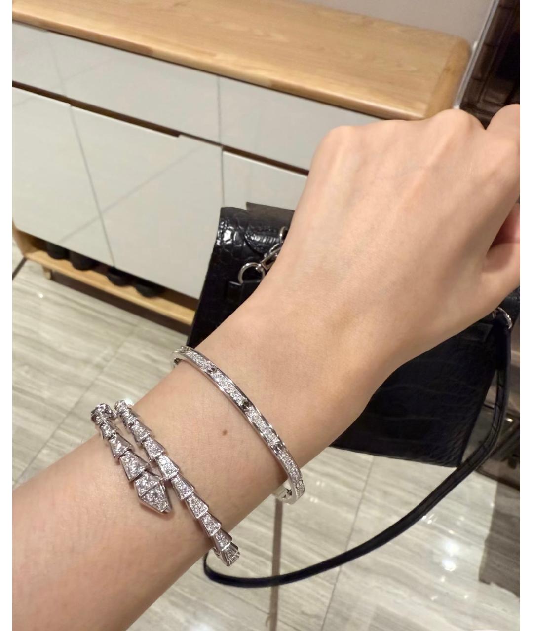 BVLGARI Серебрянный браслет из белого золота, фото 5