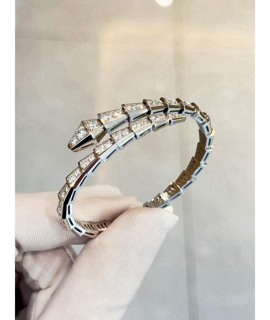 BVLGARI Серебрянный браслет из белого золота, фото 4