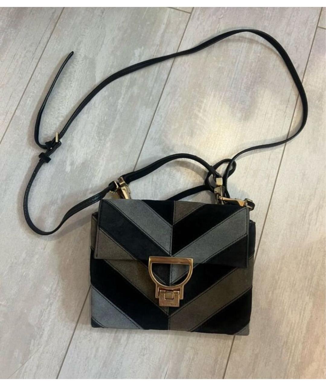 COCCINELLE Черная замшевая сумка через плечо, фото 5