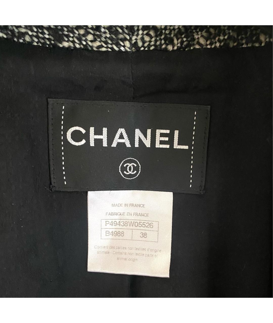 CHANEL Серый твидовый жакет/пиджак, фото 7