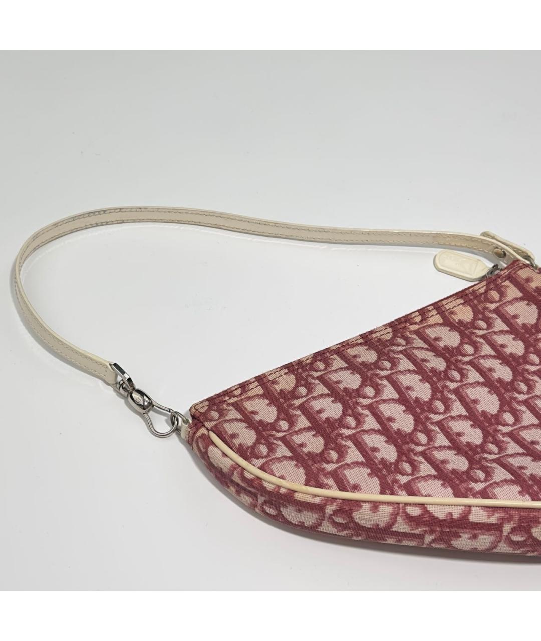 CHRISTIAN DIOR Бордовая сумка с короткими ручками, фото 3