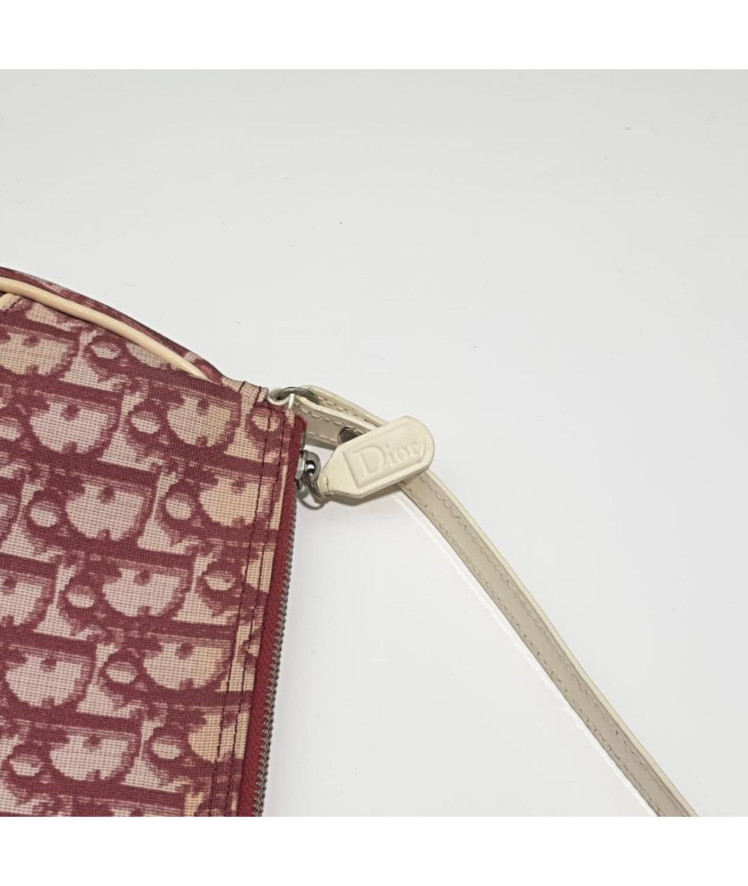 CHRISTIAN DIOR Бордовая сумка с короткими ручками, фото 4