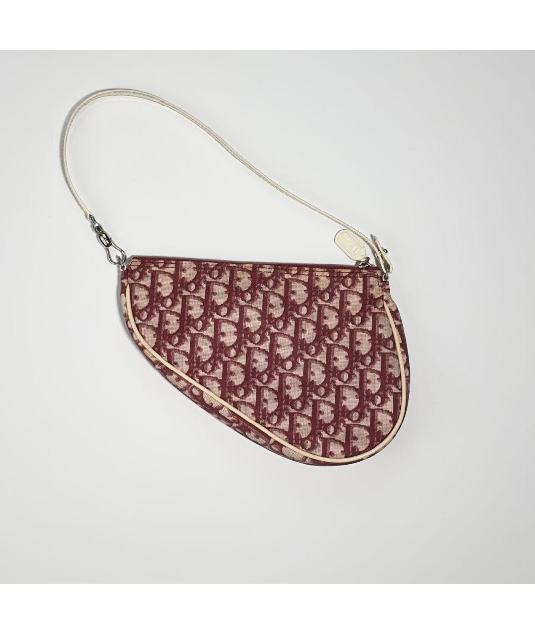 CHRISTIAN DIOR Бордовая сумка с короткими ручками, фото 2