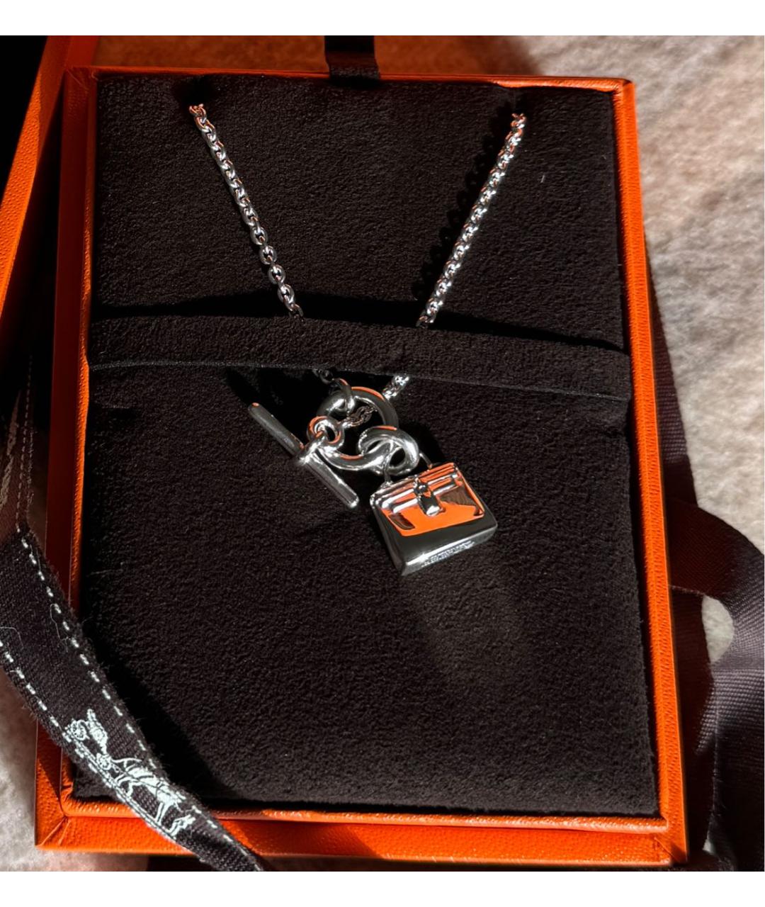 HERMES Серебряное серебряное колье, фото 4