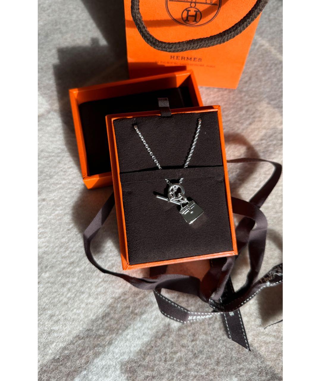 HERMES Серебряное серебряное колье, фото 2