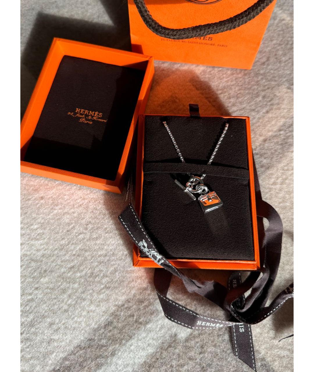 HERMES Серебряное серебряное колье, фото 3