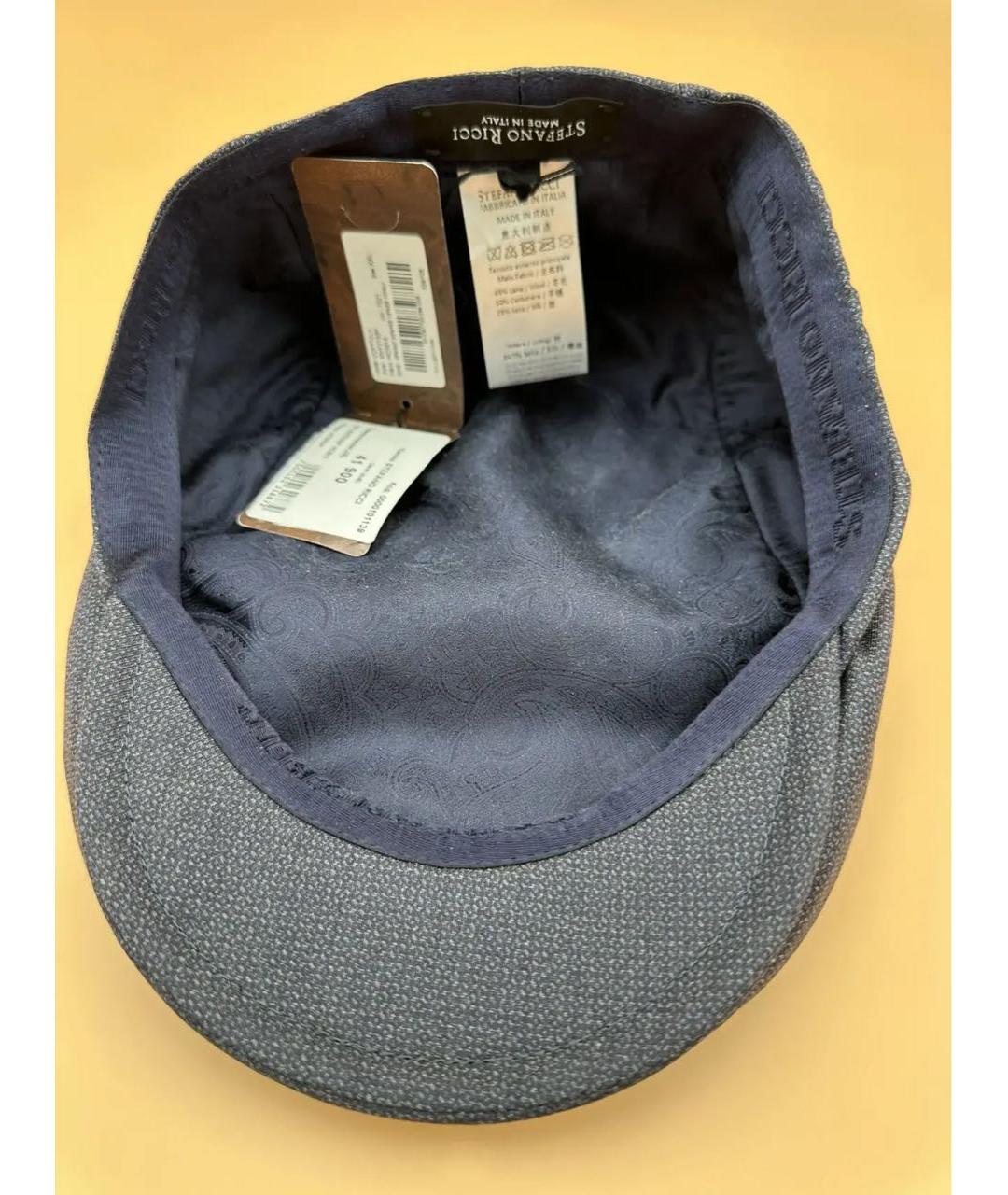 STEFANO RICCI Серая шерстяная кепка/бейсболка, фото 8