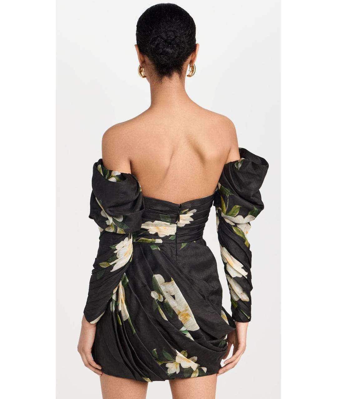 ZIMMERMANN Черное льняное коктейльное платье, фото 4