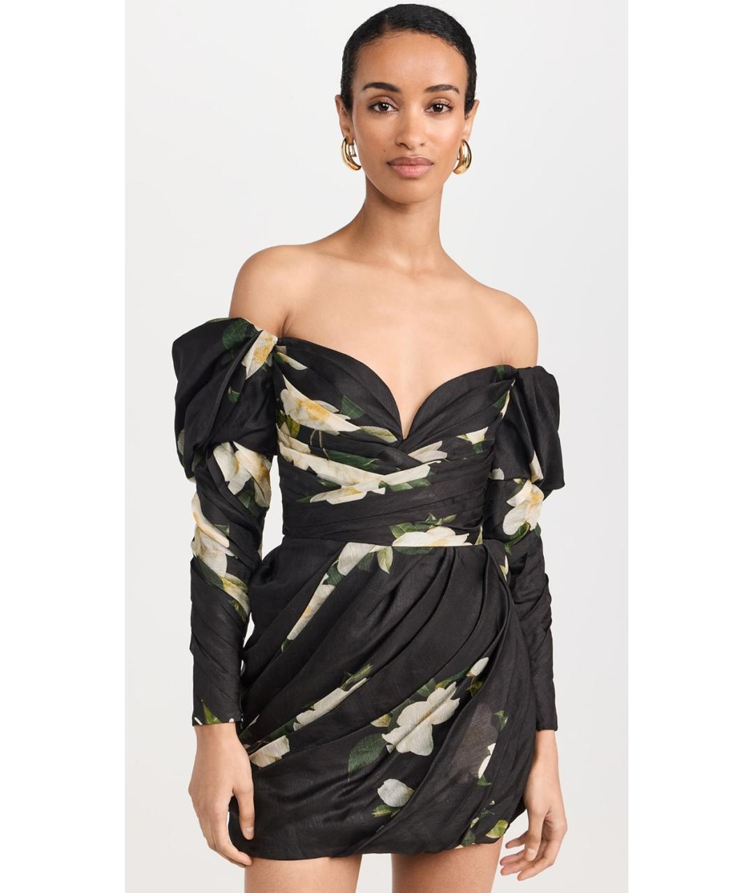 ZIMMERMANN Черное льняное коктейльное платье, фото 2