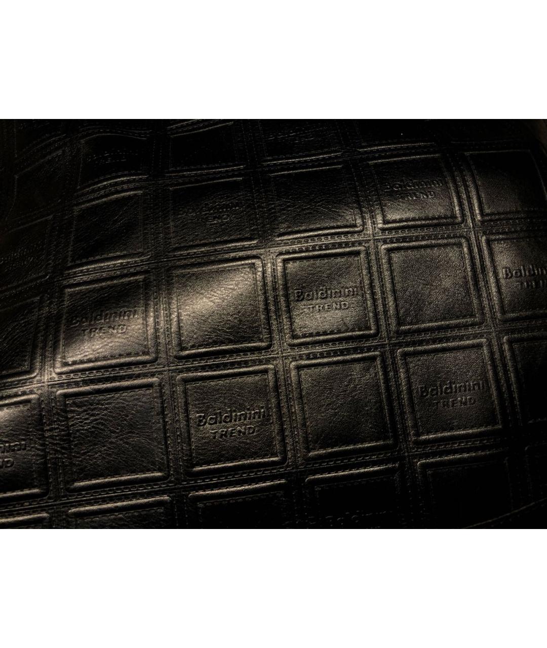 BALDININI Черная кожаная сумка тоут, фото 6
