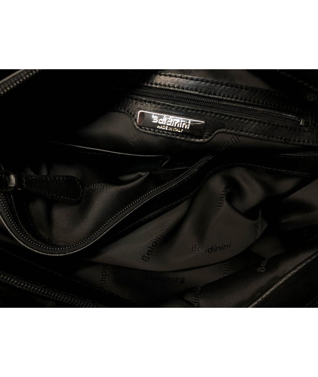 BALDININI Черная кожаная сумка тоут, фото 4