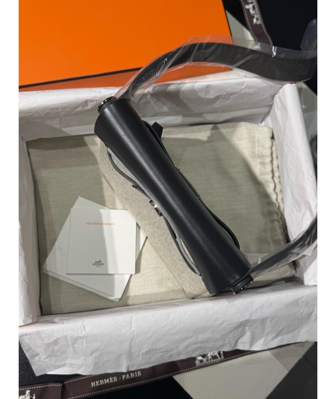 HERMES Серая кожаная сумка через плечо, фото 6