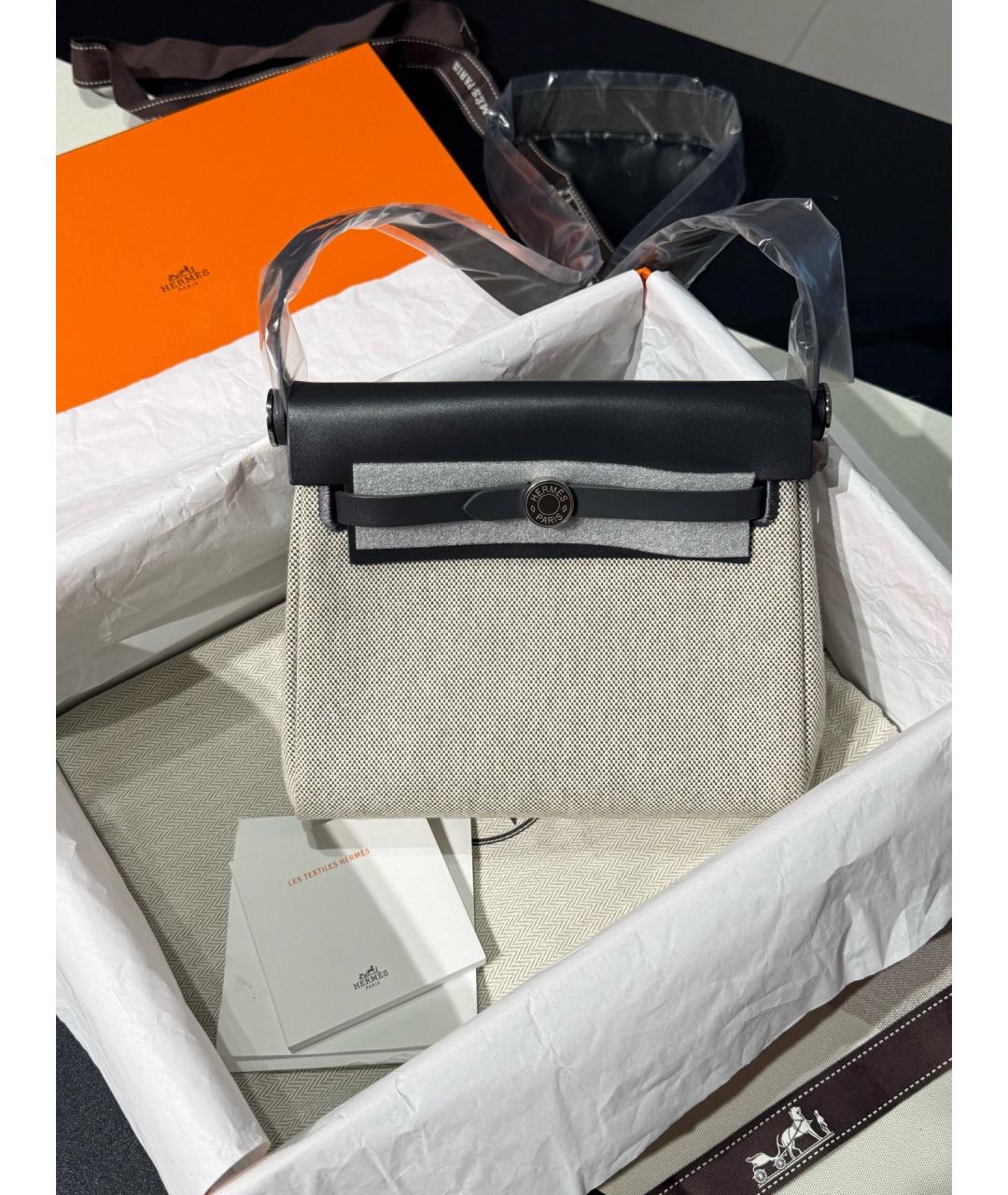 HERMES Серая кожаная сумка через плечо, фото 7