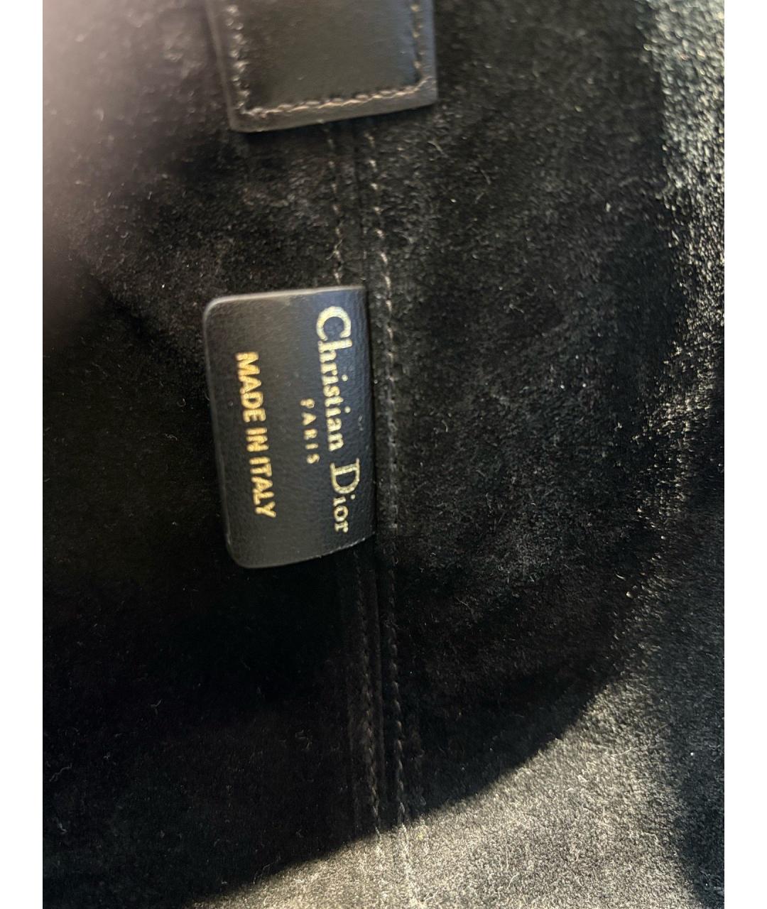 CHRISTIAN DIOR Черная твидовая сумка с короткими ручками, фото 6