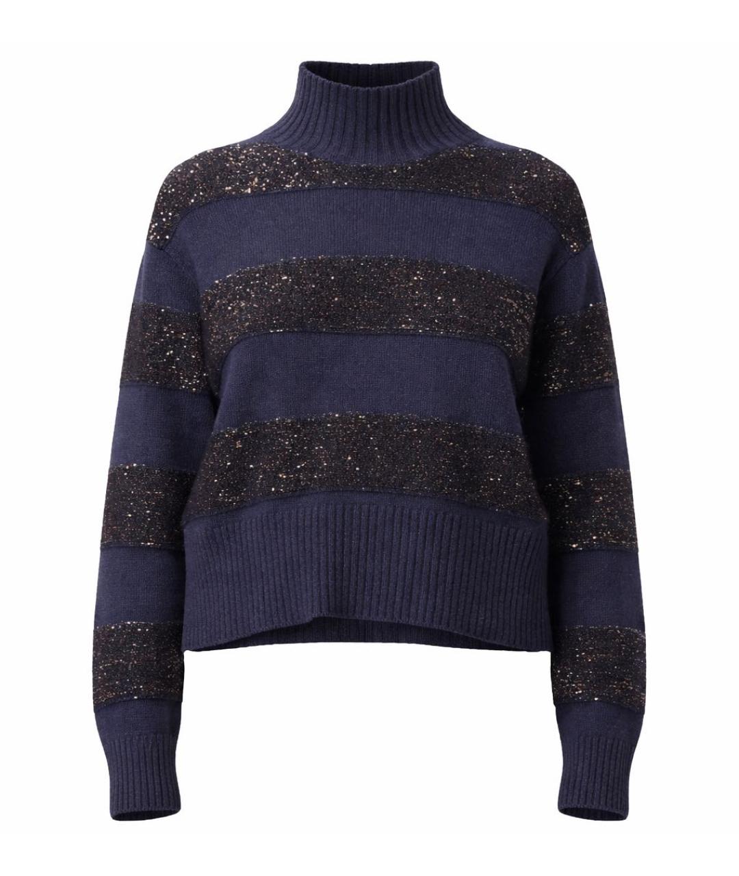 BRUNELLO CUCINELLI Темно-синий шерстяной джемпер / свитер, фото 1