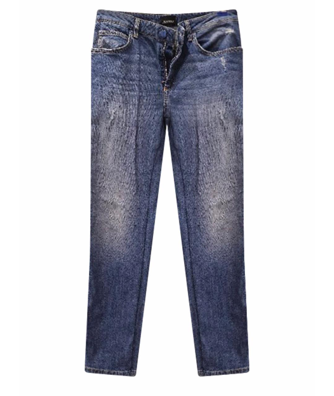 ERMANNO SCERVINO Синие хлопковые прямые джинсы, фото 1