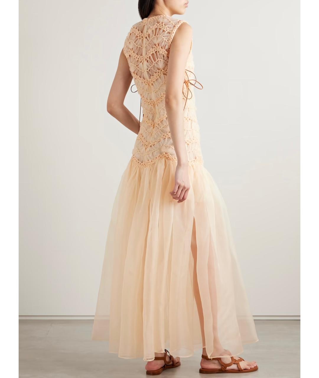 ZIMMERMANN Бежевое полиэстеровое коктейльное платье, фото 5