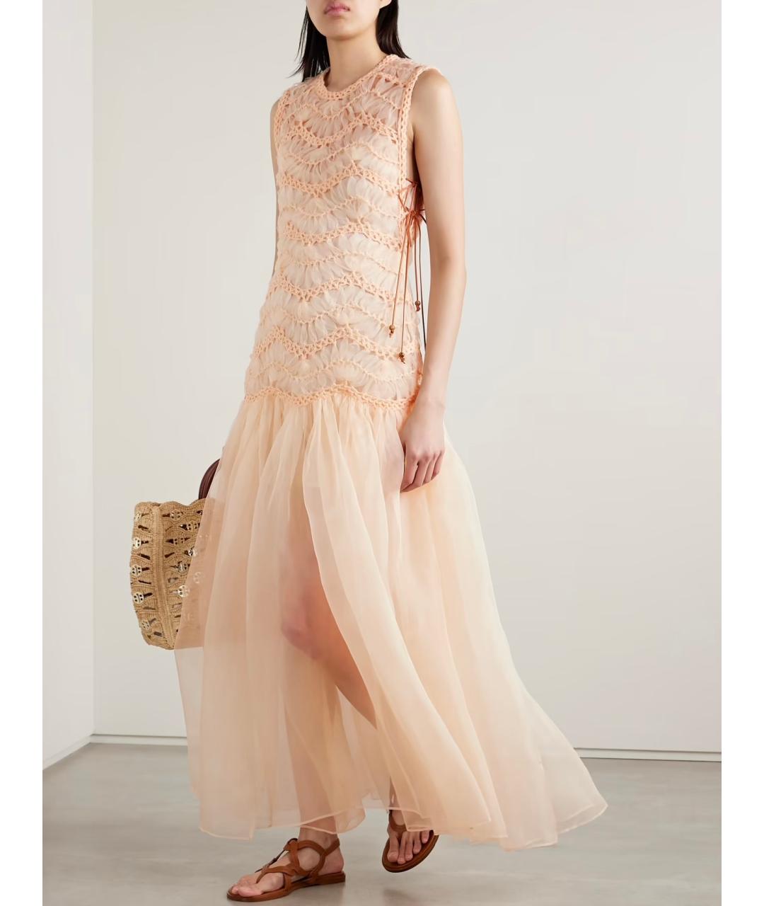 ZIMMERMANN Бежевое полиэстеровое коктейльное платье, фото 9
