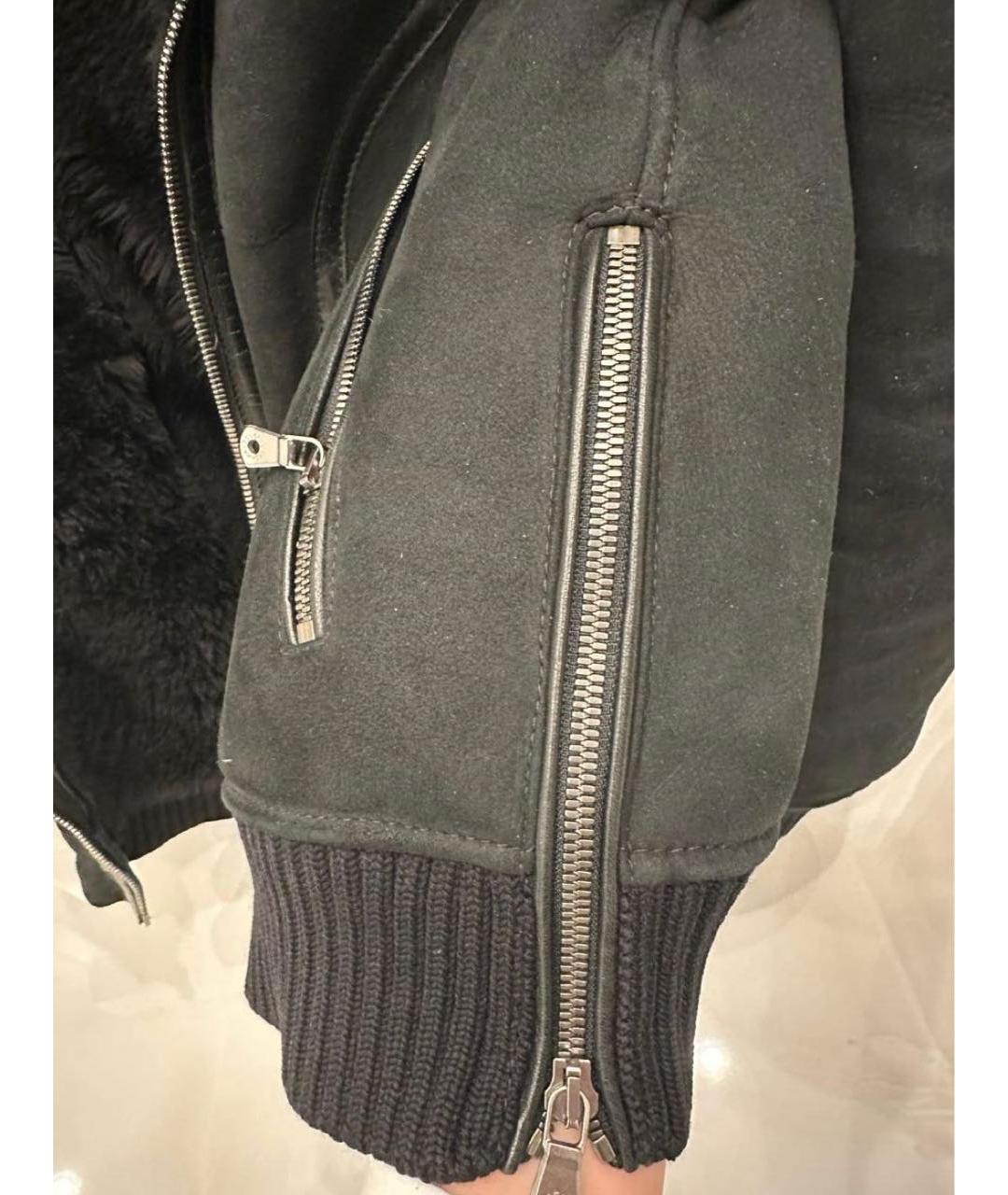 DOLCE&GABBANA Черная замшевая дубленка/шуба, фото 4